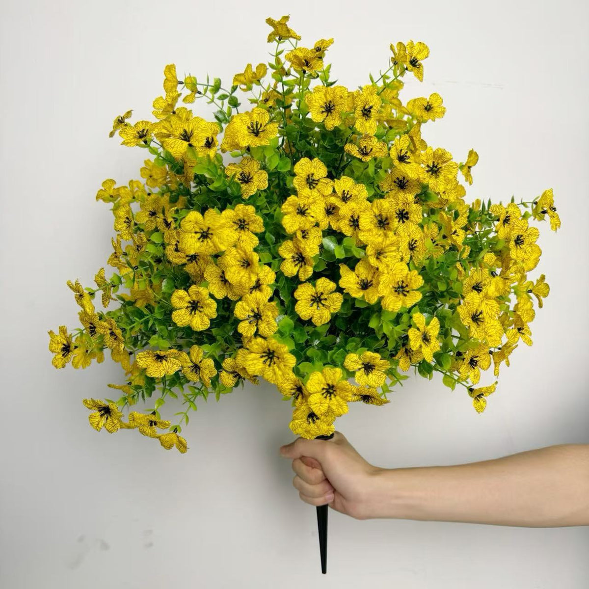 Künstliche Veilchen aus Kunststoff, 35 cm, für Hochzeiten, Außendekoration, Grabgestaltung