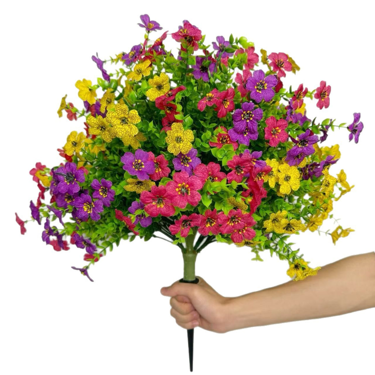 Künstliche Veilchen aus Kunststoff, 35 cm, für Hochzeiten, Außendekoration, Grabgestaltung