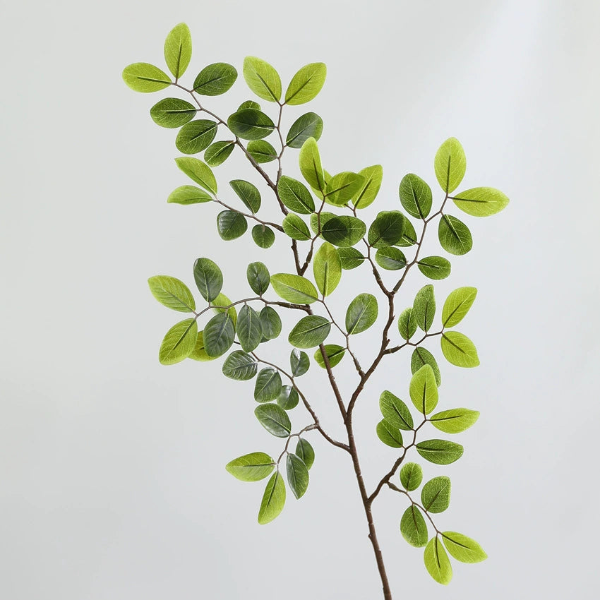 Künstliche Lianenblätter Paulownia 80 cm, ländlich-modern, für Hochzeiten, Schaufenster, Innenraum-Deko, 3 Farben, 32 cm breit, biegbare Stiele