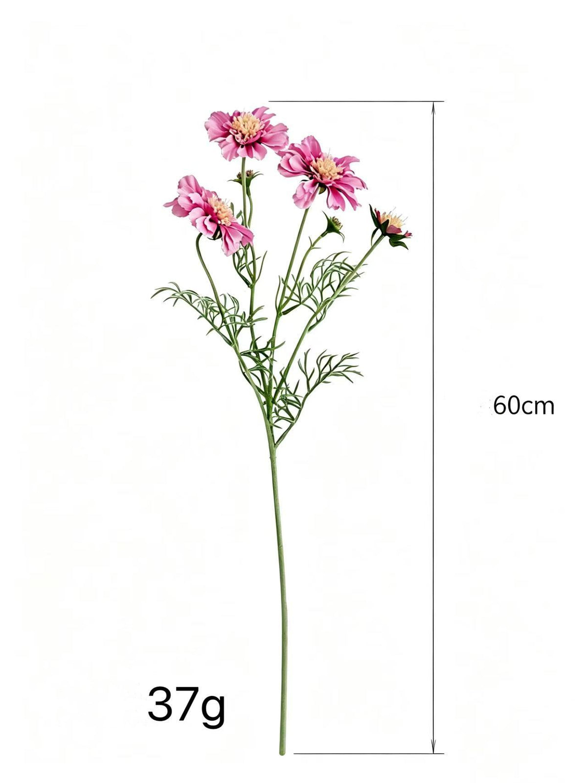 Knautia macedonica (Witwenblume) Kunstblume, 60 cm, 4 Blüten pro Stiel, für Hochzeitsdekoration, Wohnaccessoires und Einzelhandel