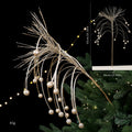 Goldene Pinselstrich-Christbaum-Deko, künstliche Steckzweige, 2 Farben (Rot, Champagner), Festdekoration, Hochzeit, Event, Shop-Deko, 5 Designs