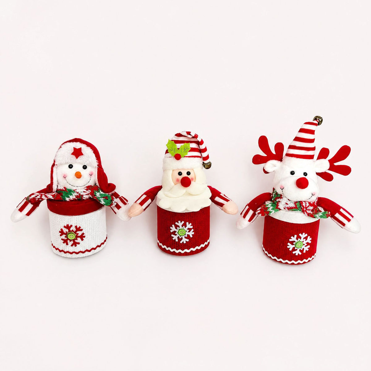 Weihnachts-Deko Geschenkbox Apfelkorb, 28 cm hoch, für Süßigkeiten Obst, Schneemann Rentier, Festtagsdekoration, Gastgeschenk, Hochzeit, Café, Hotel
