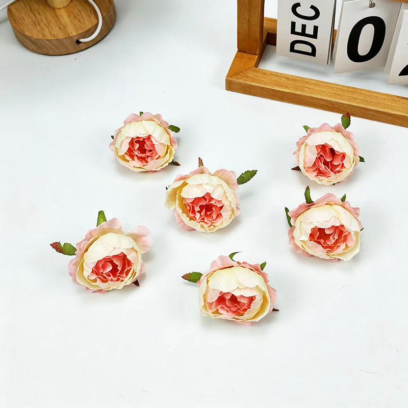Künstliche Pfingstrosen & Rosen aus Seide, 5 cm, 10 Stück, Hochzeit Dekoration, Floristik, DIY Bastelzubehör, Grabgestaltung, Innenraum