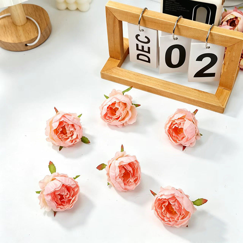 Künstliche Pfingstrosen & Rosen aus Seide, 5 cm, 10 Stück, Hochzeit Dekoration, Floristik, DIY Bastelzubehör, Grabgestaltung, Innenraum