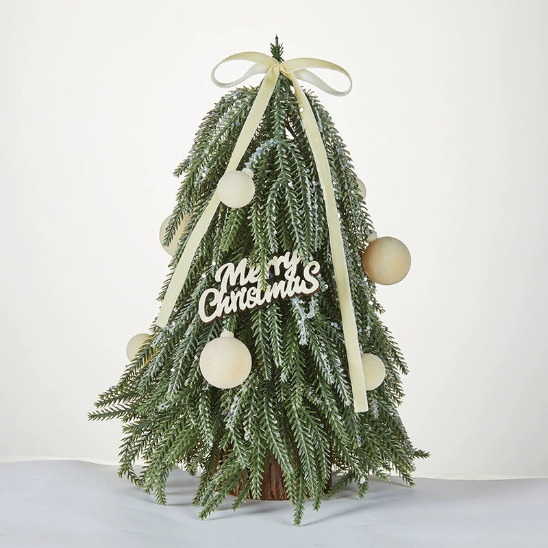 Künstliche Nordmann-Tanne, 37 cm hoch, aus Kiefernholz, für Weihnachtsdeko, Tischdekoration, Einzelhandel
