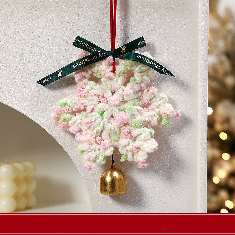 Handgefertigte Filz-Schneeflocken Weihnachtsbaum-Anhänger, 16 cm, Set mit 5 Designs – Dekoration für Fest, Hochzeit, Café