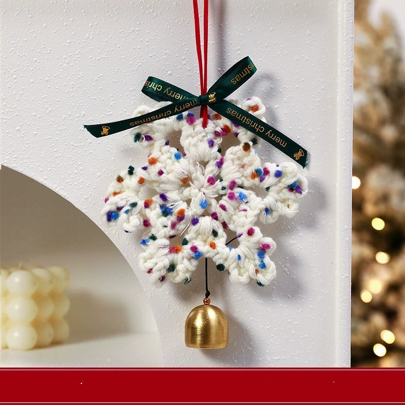 Handgefertigte Filz-Schneeflocken Weihnachtsbaum-Anhänger, 16 cm, Set mit 5 Designs – Dekoration für Fest, Hochzeit, Café
