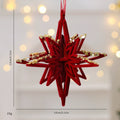 Rote Weihnachtsdekoration, Flockenschnee-Anhänger, 15 cm, hochwertiges Material, perfekt für Weihnachtsbaum, Tischdeko, Geschenk