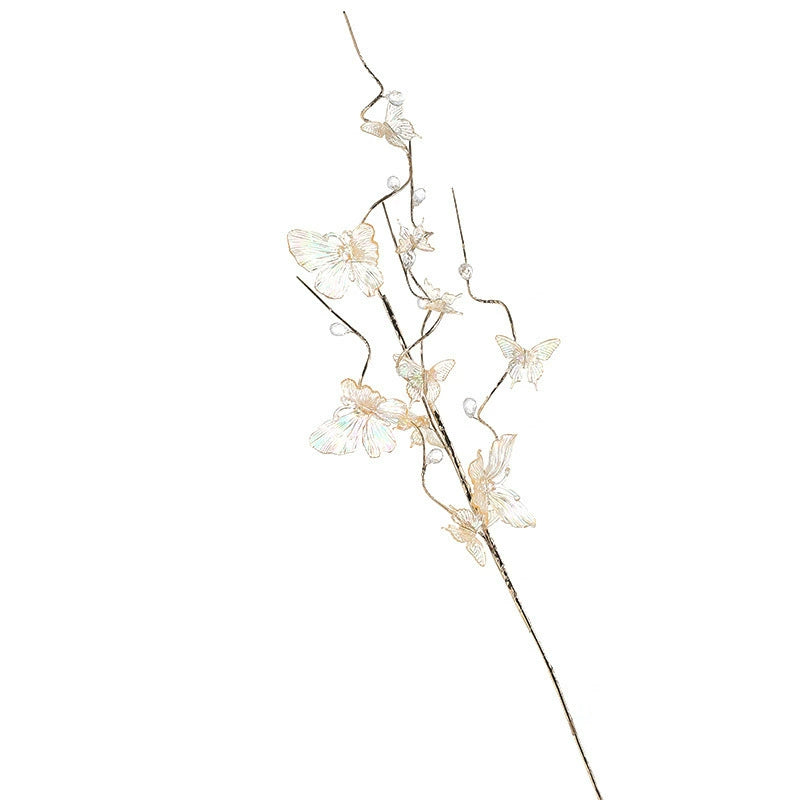 Weihnachtsbaum-Kranz Dekoration, 4 Designs, Kristallkette mit Perlen und Schmetterlingen, Transparent, 1 Stück ab Lager