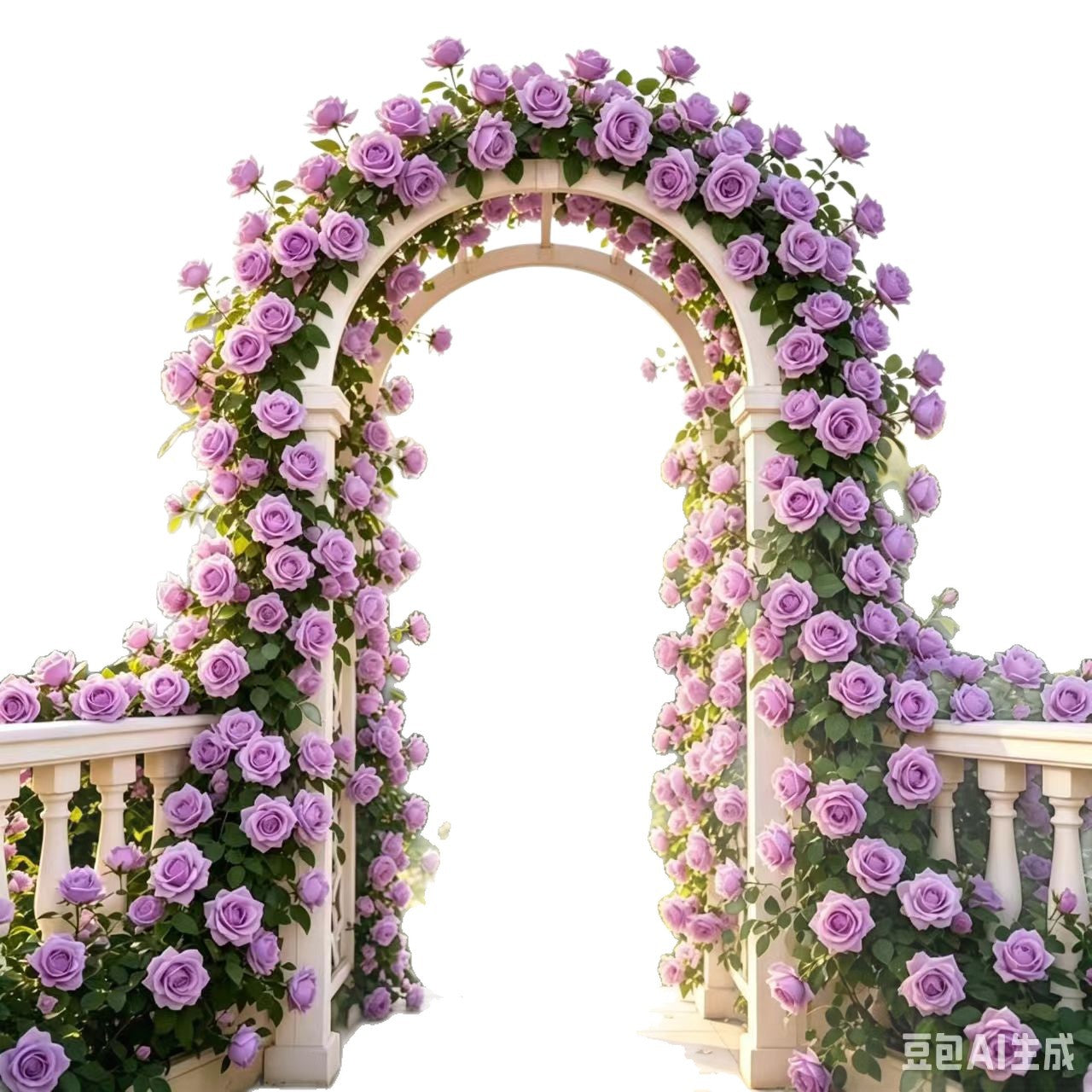 Künstliche Seidenrose Rankpflanze 240 cm, 9 Blüten, boho-modern für Hochzeit, Dekoration, Innen- & Außenbereich