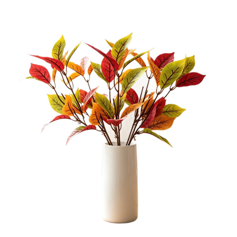 Künstliche Magnolienblätter Zweige 35 cm, 30 Blätter, Dekoration für Hotel, Café, Hochzeit, Innenraum, langlebig, allergenfrei