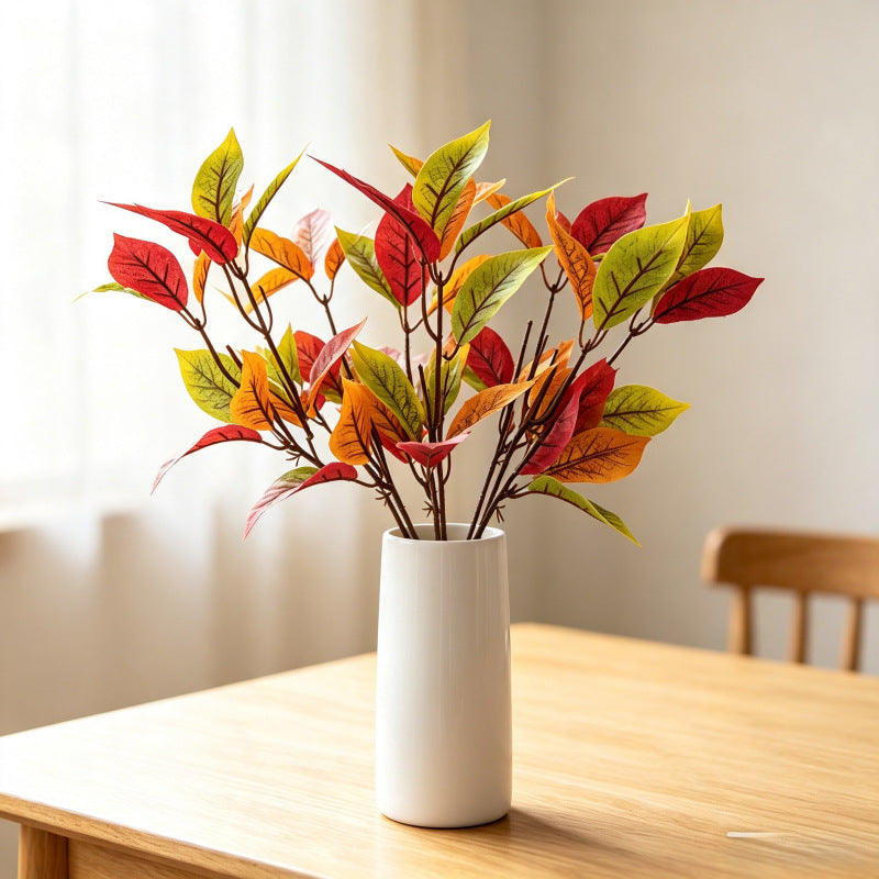 Künstliche Magnolienblätter Zweige 35 cm, 30 Blätter, Dekoration für Hotel, Café, Hochzeit, Innenraum, langlebig, allergenfrei
