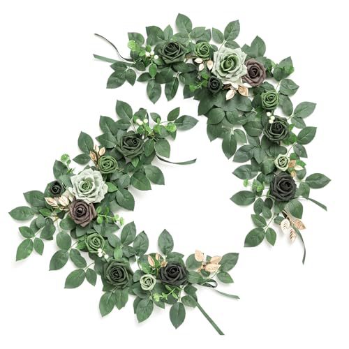 Künstliche Rosen-Rankpflanze 60 cm, Tischdekoration, Hochzeitsbogen, Event-Deko, langlebig, allergenfrei