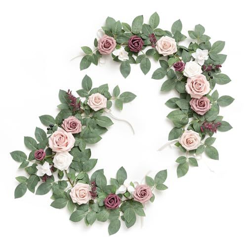 Künstliche Rosen-Rankpflanze 60 cm, Tischdekoration, Hochzeitsbogen, Event-Deko, langlebig, allergenfrei