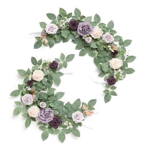 Künstliche Rosen-Rankpflanze 60 cm, Tischdekoration, Hochzeitsbogen, Event-Deko, langlebig, allergenfrei