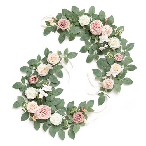 Künstliche Rosen-Rankpflanze 60 cm, Tischdekoration, Hochzeitsbogen, Event-Deko, langlebig, allergenfrei