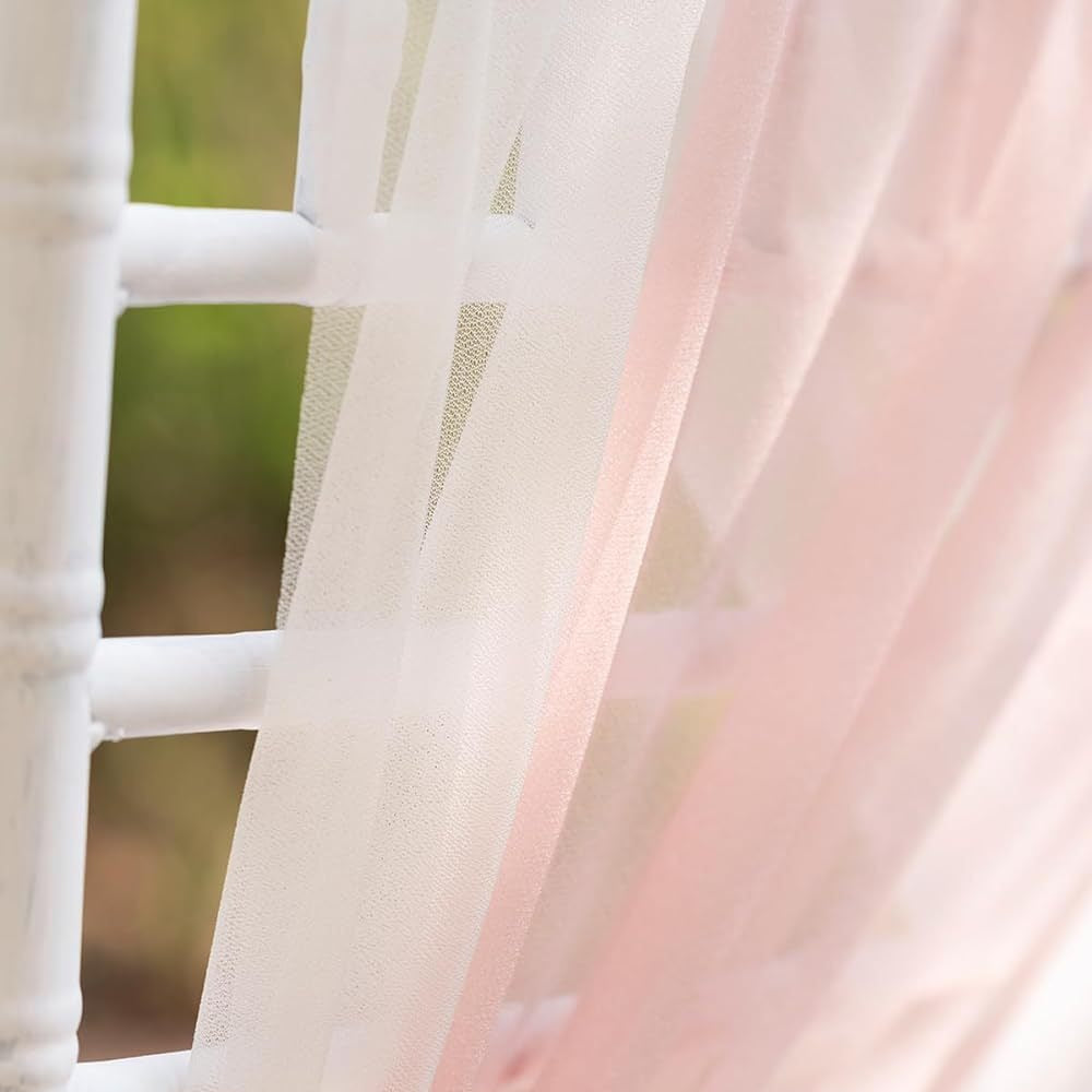 Künstliche Blume für Stuhldekoration, 60 cm, transparente Organza-Schleier, Set für Hochzeiten und Outdoor-Events