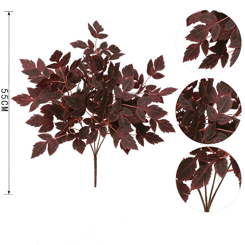 Künstlicher Ahornblatt-Zweig, 52 cm, Herbstfarben, Deko für Vase, Wandgestaltung, Hochzeit, Innenraum, Gewerbe & Privat
