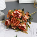 Künstliche Austin Rosen Busche, 30 cm hoch, 4 Blüten, Seidenblumen für Hochzeit, Dekoration, Ladenausstattung, Zuhause