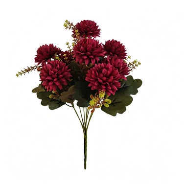 Künstliche Seidenblumen Pomeranze 37 cm, 8 Sträuße mit 48 Blüten, Hochzeit Dekoration, Herbstfarben, für Floristik & Innenraum