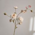 90 cm künstliche Ranunkel-Zweig mit 8 Blüten, Seidenblumen, Beige, Hochzeit Dekoration, Innenraum, Event, Grabschmuck