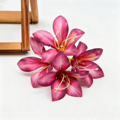 Künstliche Seidenblumen, 3 Bund Roter Judasbaum (12,5 cm), für Hochzeitsdekoration, Geschenkverpackung, DIY-Blumenarrangements