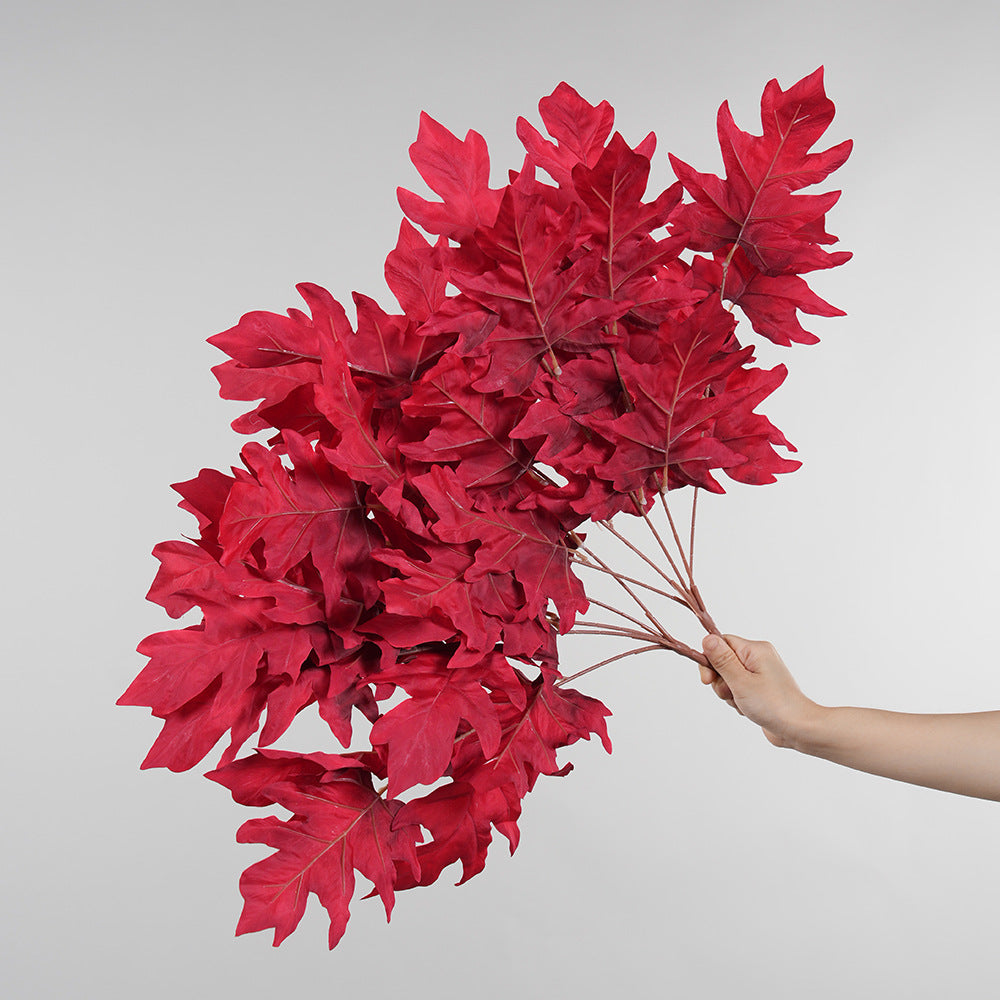 Künstliche Eichenlaub-Busch, 58 cm, moderne Innenraum-Dekoration, für Hochzeiten und Zuhause