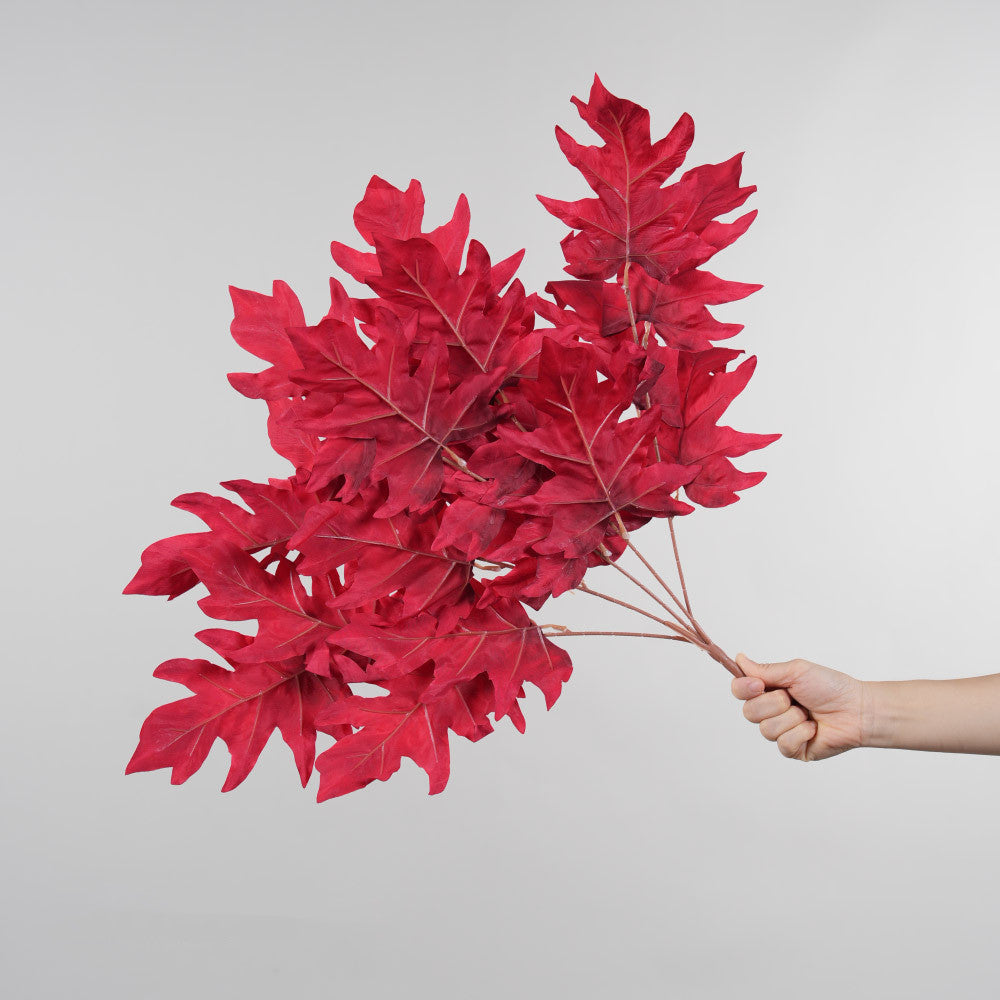 Künstliche Eichenlaub-Busch, 58 cm, moderne Innenraum-Dekoration, für Hochzeiten und Zuhause