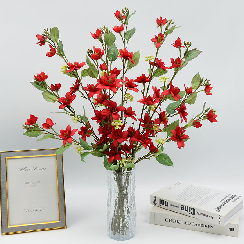 Künstlicher Jasmin-Strauch, 72 cm hoch, 11 Blüten, modern, für Hochzeit, Dekoration, Innenraum, Mischmaterial, ohne Topf