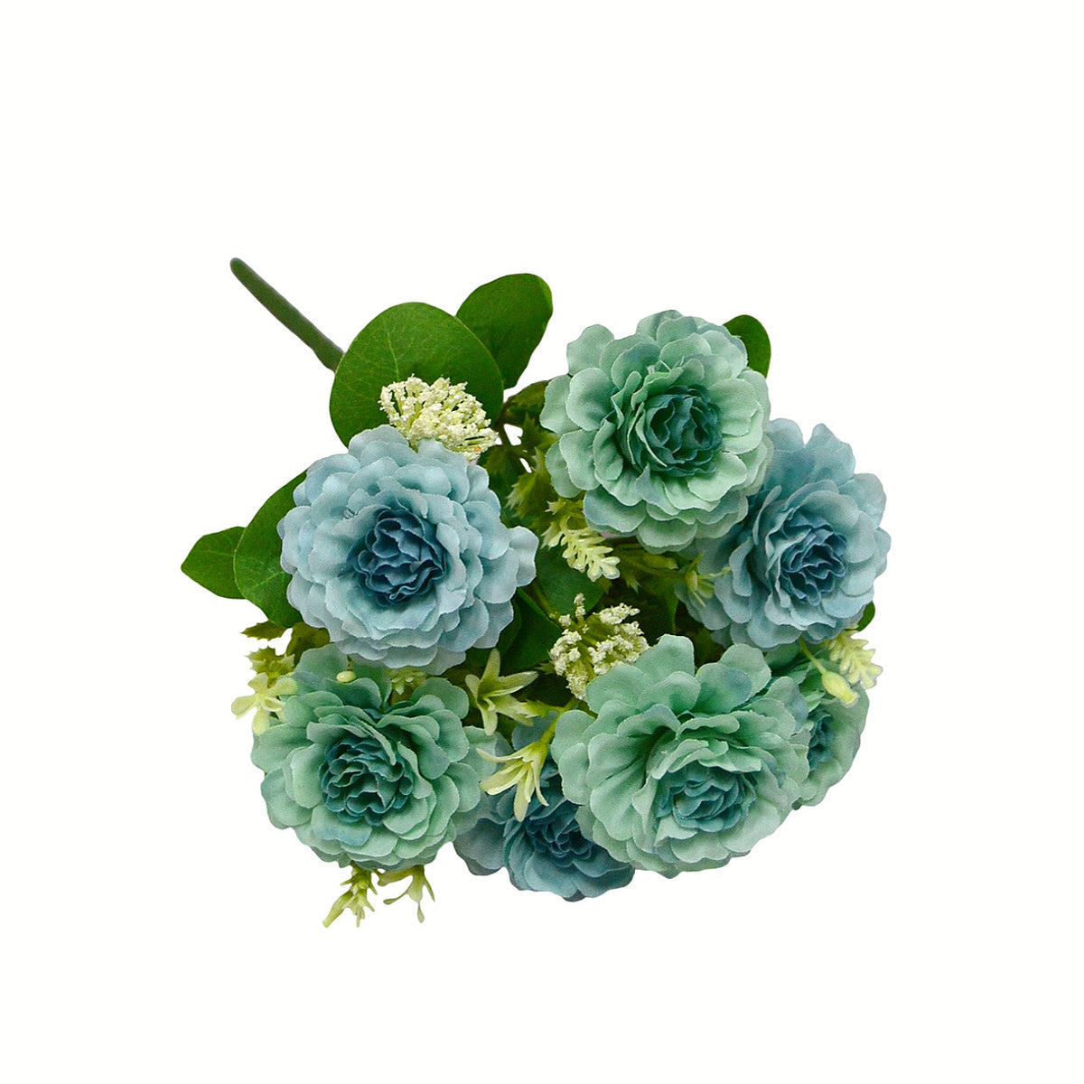 Künstliche Pfingstrosen-Strauß, 33 cm hoch, 7 Blüten, für Hochzeiten und Innendekoration