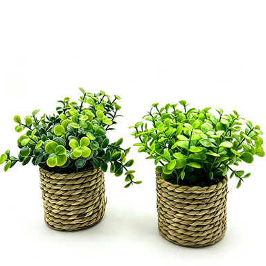 Künstliche Pflanze im Topf, 15 cm, Baby’s Breath-Cluster, gemischtes Material, für Zuhause, Büro, Hoteldekoration, langlebig