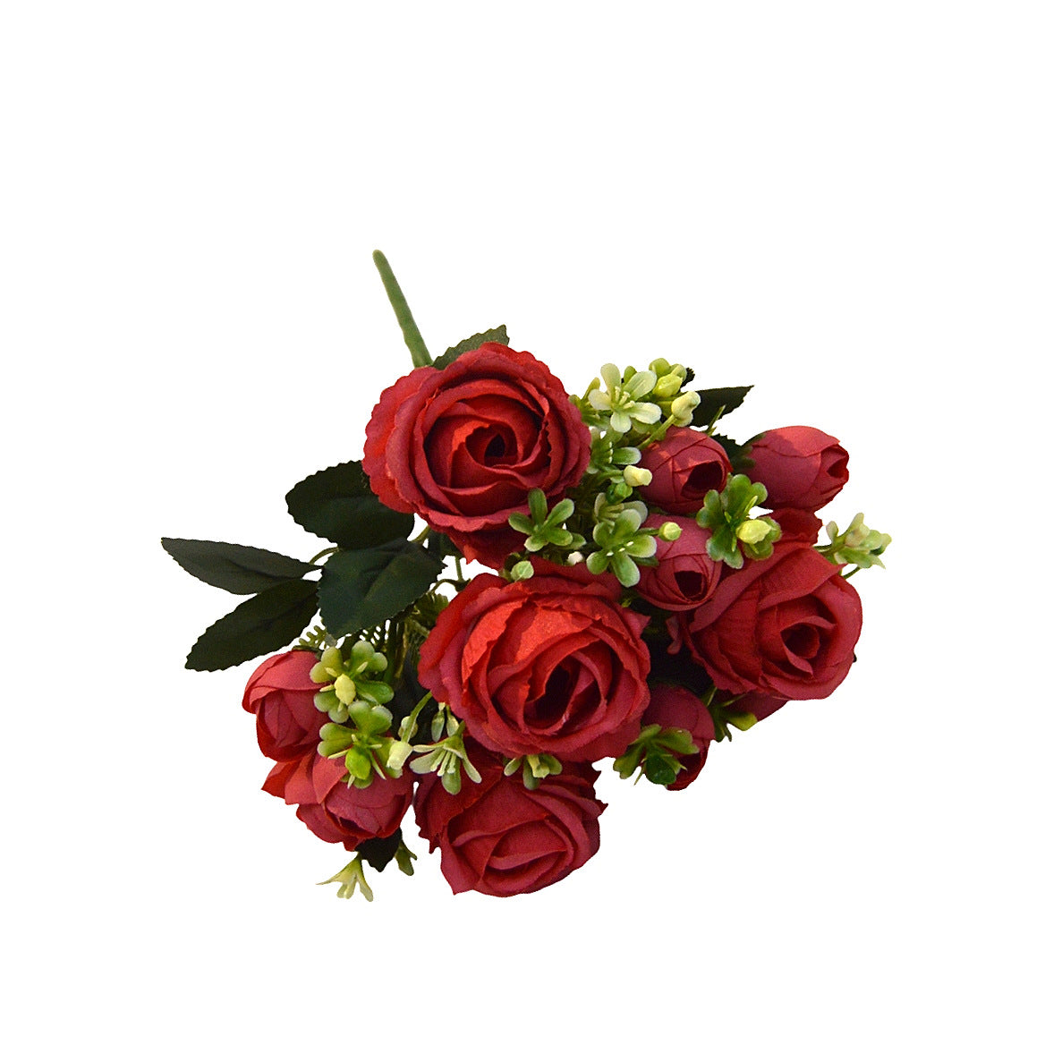 Künstlicher Sweetheart-Rosenstrauß 34 cm, 7 Blüten, Hochzeitsdekoration, langlebig, allergenfrei, für Floristik & Eventdesign