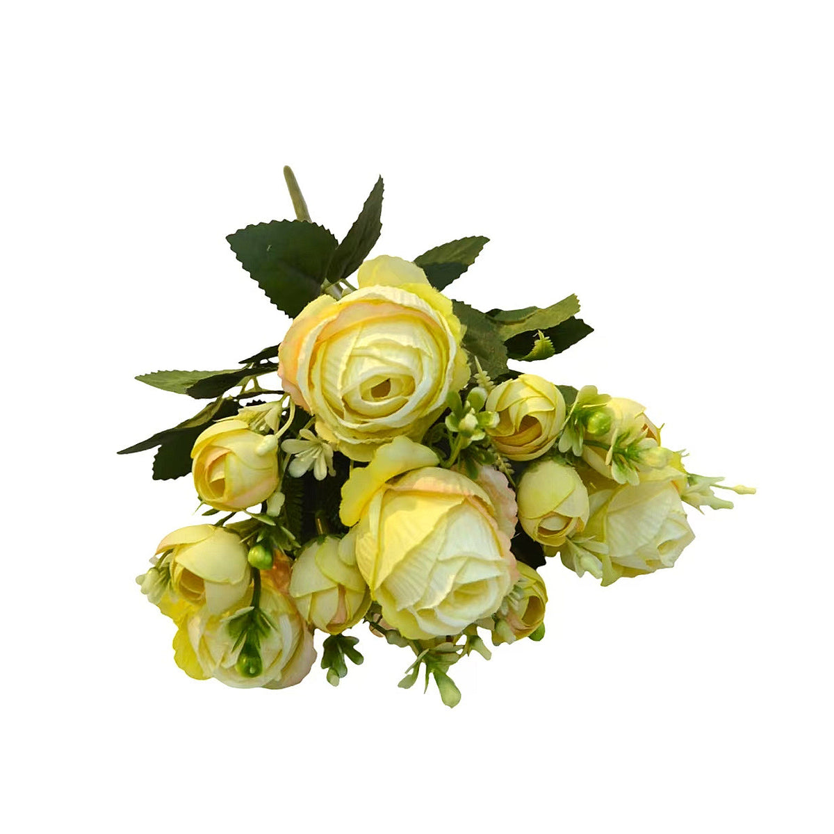 Künstlicher Sweetheart-Rosenstrauß 34 cm, 7 Blüten, Hochzeitsdekoration, langlebig, allergenfrei, für Floristik & Eventdesign