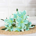 7-köpfige Seidenlilien-Blumenstrauß, 35 cm hoch, realistisch, für Hochzeit, Dekoration, Innenraum, künstliche Blumen ohne Vase