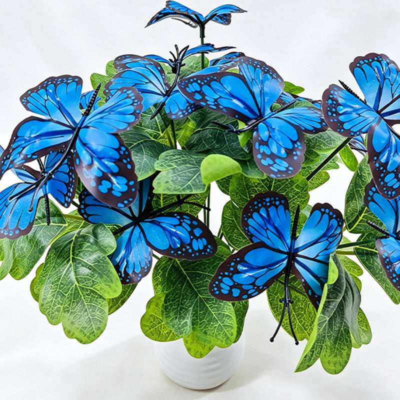 Künstliche Schmetterlingsblumen Büschel – 5 Köpfe, 29 cm, Hochwertige Dekoration für Hochzeit, Trauerfeier, Shop-Deko – Allergikerfreundlich, langlebig