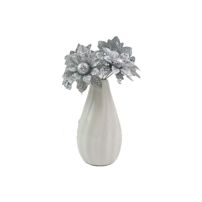 Künstliche Wildblumen Köpfe, 60 Stück, 5cm, gold & silber, Schaumstoff, Hochzeit Dekoration, Schaufenster, Floristik DIY