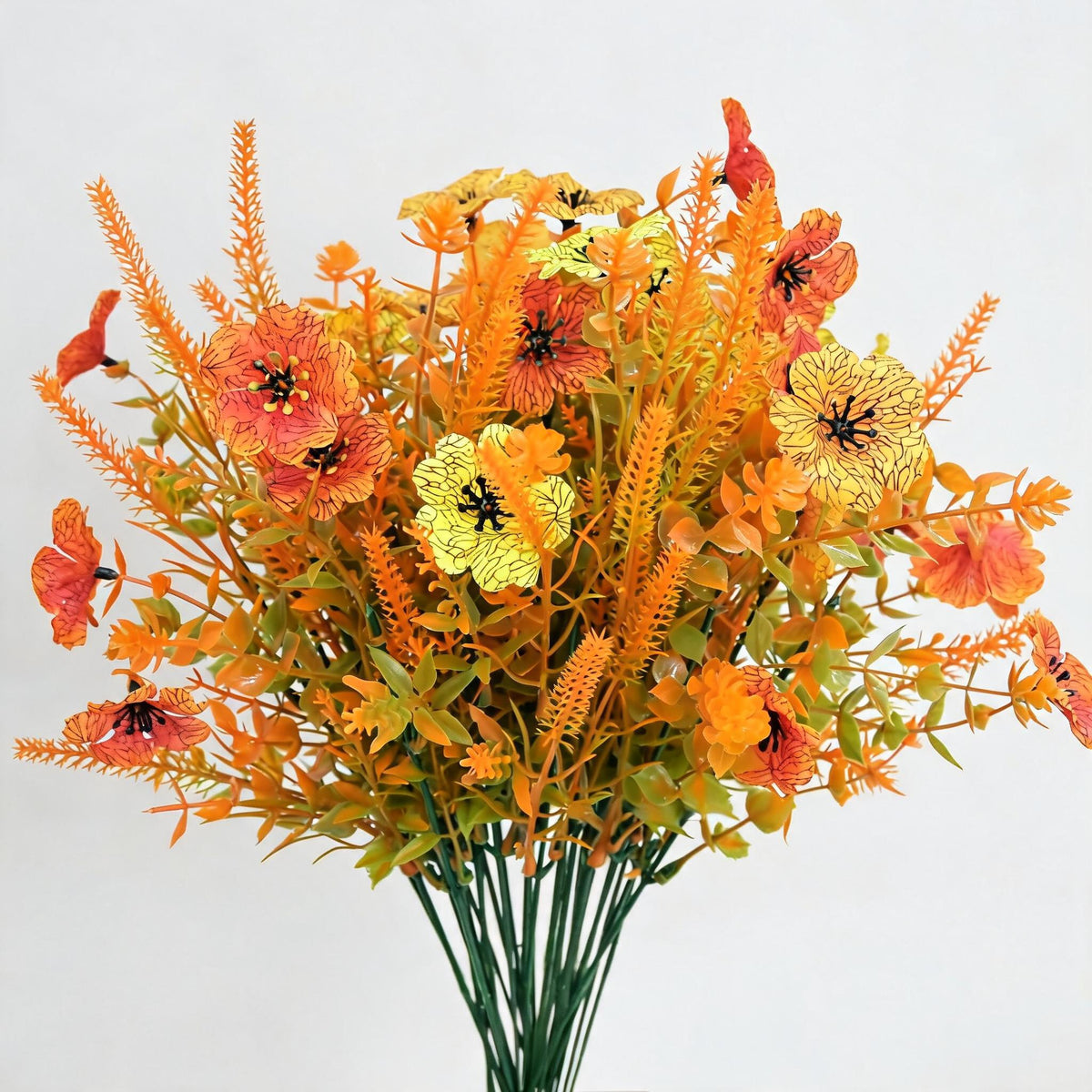 Künstliche Eukalyptus-Zweige, 32 cm, PE/PVC, 10er Pack, für Innendekoration, Hochzeiten, Einzelhandel