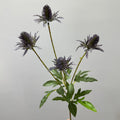 Künstliche Eryngium-Blüten, 60 cm, Ins-Stil, Kunststoff, für Hochzeiten und Wohnkultur, 4 Blütenköpfe