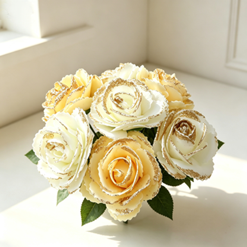 25 Schaumstoff-Rosenblüten, 5,5 cm Durchmesser, für DIY-Dekoration, Fensterdekoration, Tischdekoration