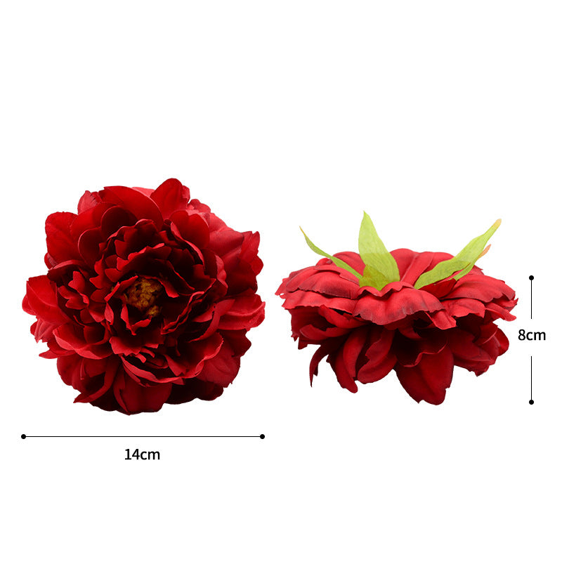 Künstliche Seiden-Pfingstrose Blütenköpfe 14 cm Ø – 3 Stück pro Pack, Hochzeit Dekoration, DIY Girlanden, Tischdekoration, Brautaccessoires