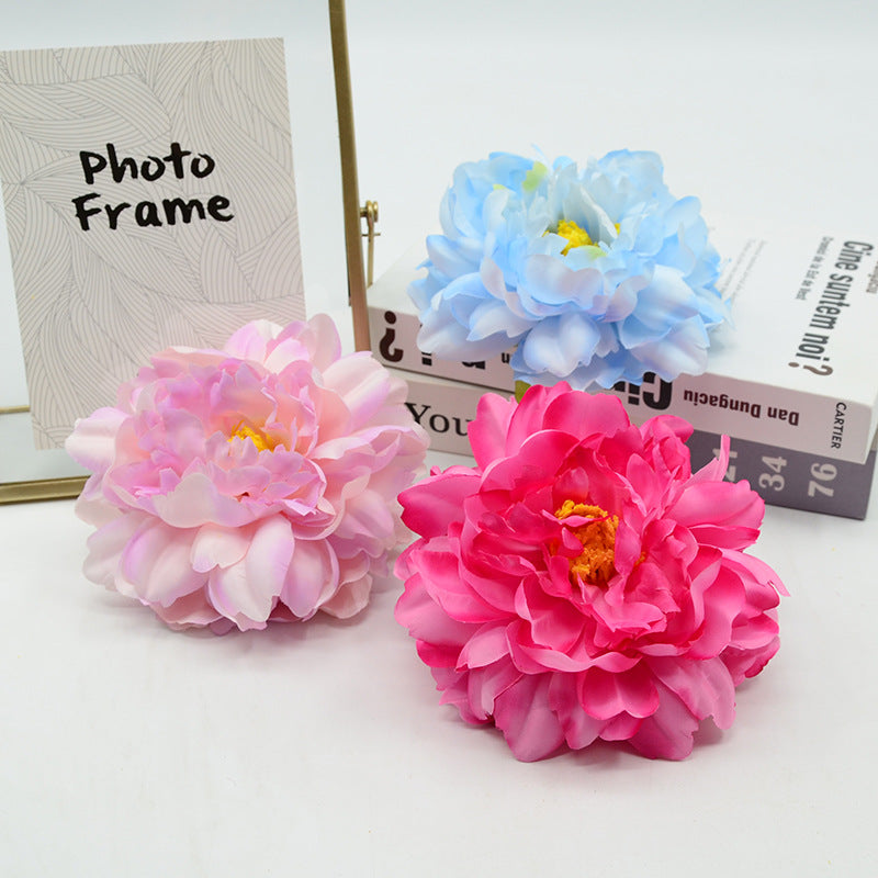 Künstliche Seiden-Pfingstrose Blütenköpfe 14 cm Ø – 3 Stück pro Pack, Hochzeit Dekoration, DIY Girlanden, Tischdekoration, Brautaccessoires