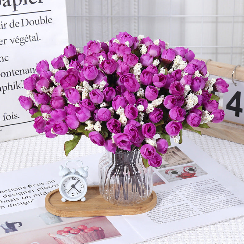 Künstliche Herbststernblüten (15 Köpfe), 24 cm hoch, modern, Plastik, für Events, Büro, Festtagsdeko