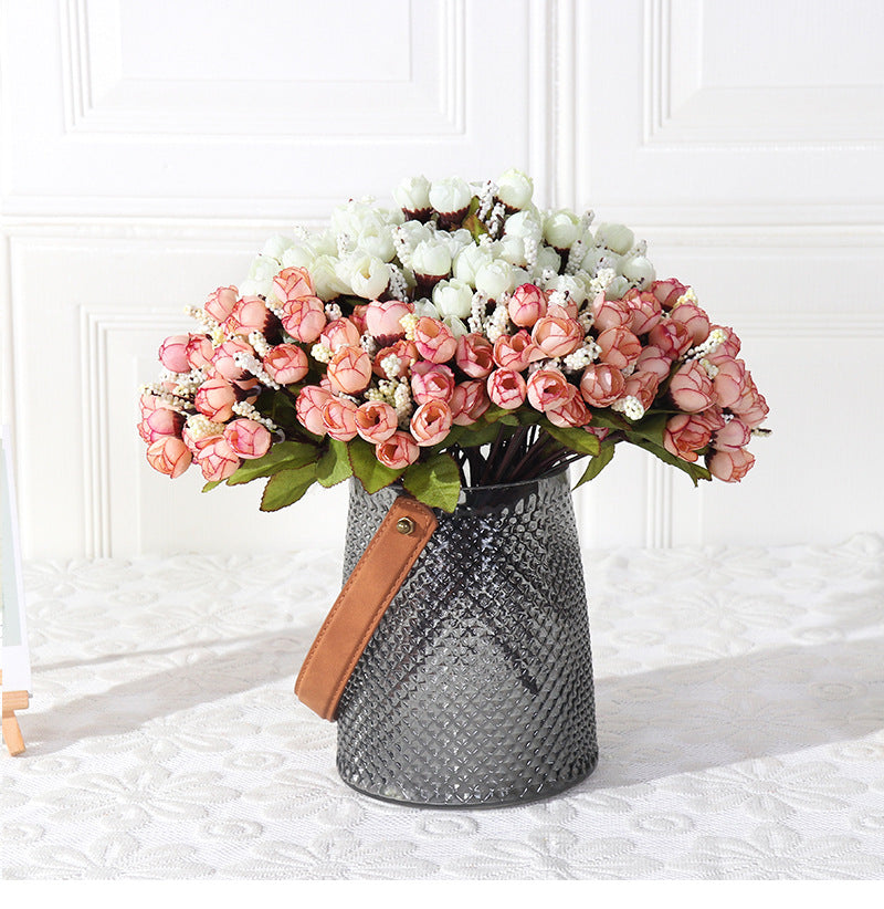 Künstliche Herbststernblüten (15 Köpfe), 24 cm hoch, modern, Plastik, für Events, Büro, Festtagsdeko
