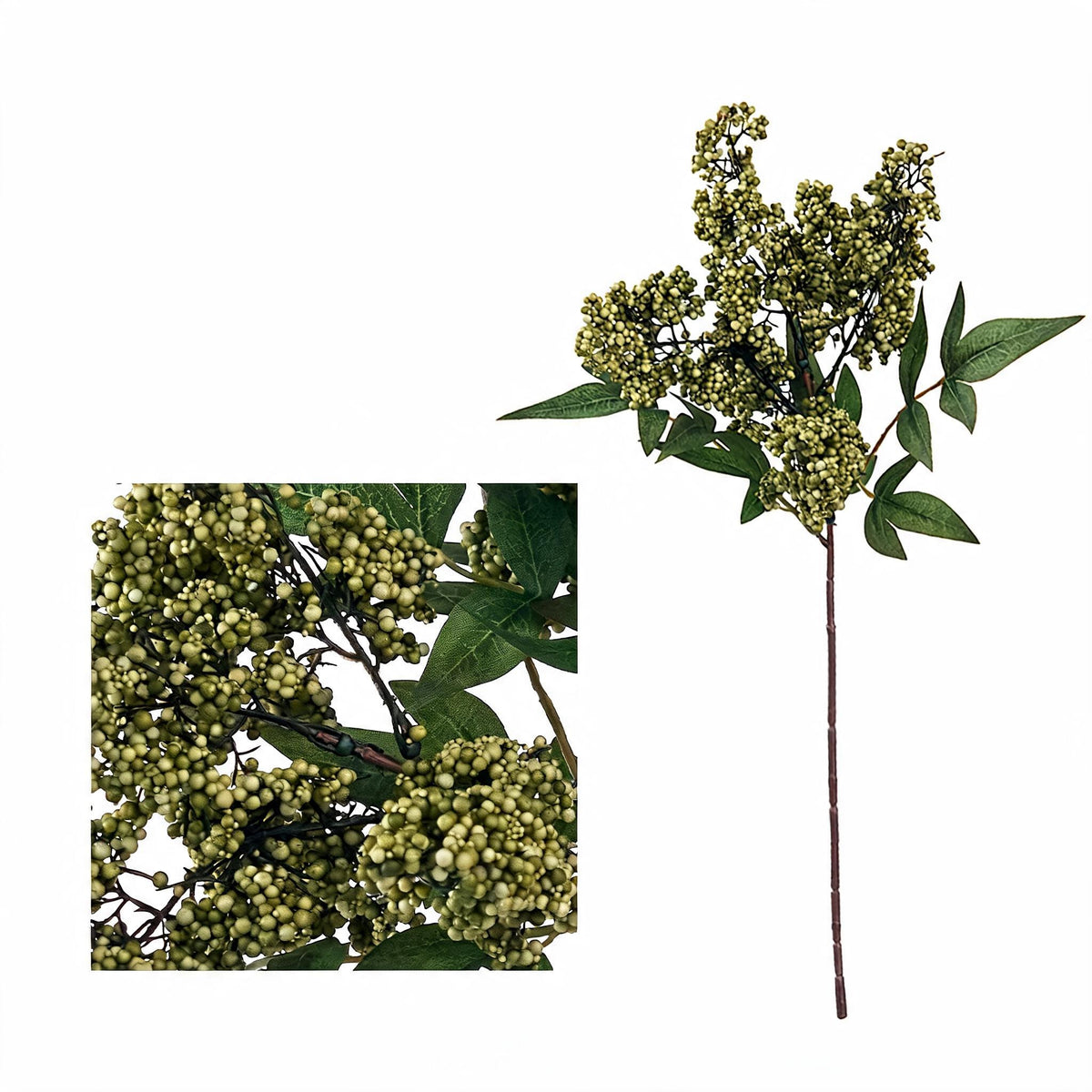 Künstliche Nandina-Beeren, 40 cm, Mischmaterial, Dekoration für Hochzeiten, Trauerfeiern und Einrichtungen