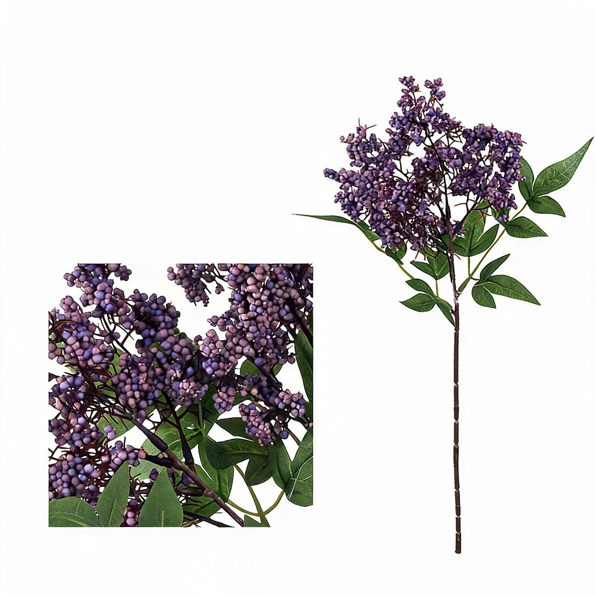 Künstliche Nandina-Beeren, 40 cm, Mischmaterial, Dekoration für Hochzeiten, Trauerfeiern und Einrichtungen