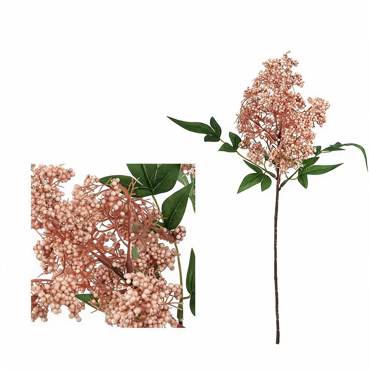 Künstliche Nandina-Beeren, 40 cm, realistischer Busch, für Hochzeitsdeko, Trauerfloristik und Innenraumgestaltung