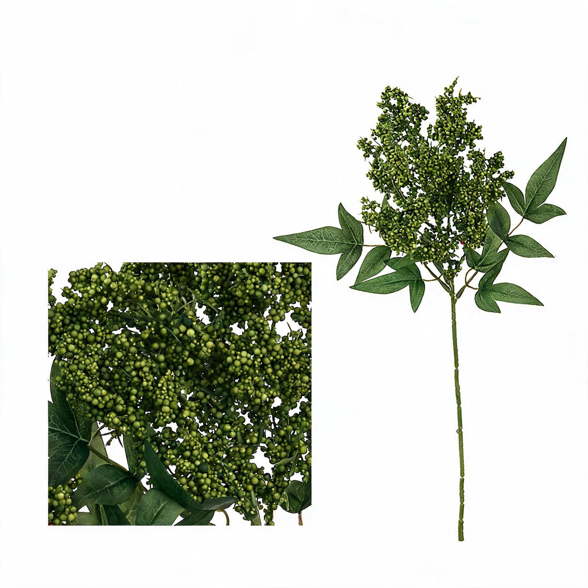 Künstliche Nandina-Beeren, 40 cm, Mischmaterial, Dekoration für Hochzeiten, Trauerfeiern und Einrichtungen
