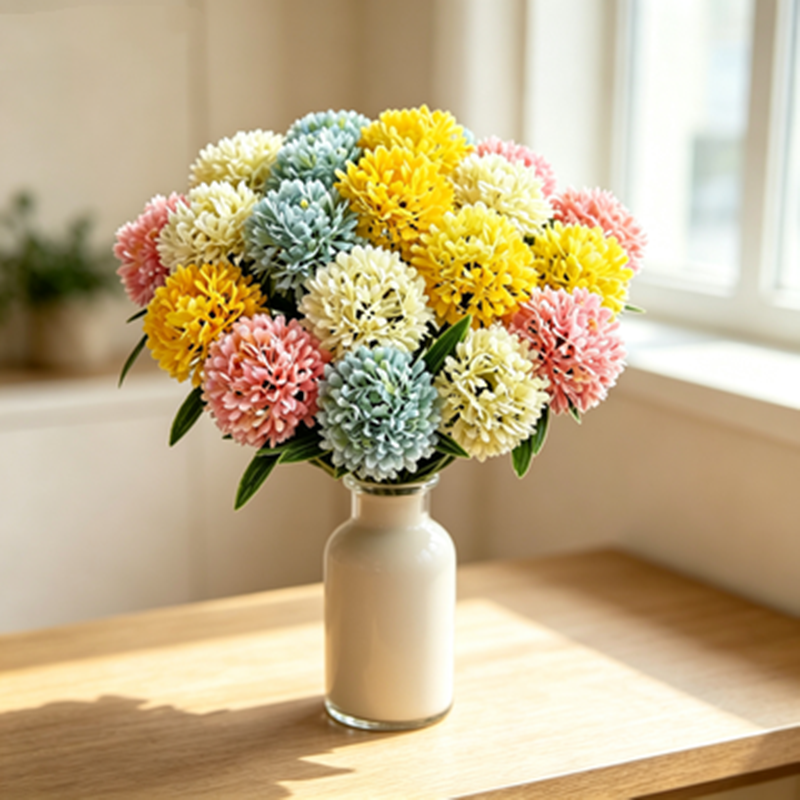 Künstliche Hortensien-Pusteblumen, 26 cm, 10 Stück, für Hochzeitsdekoration und Wohnaccessoires