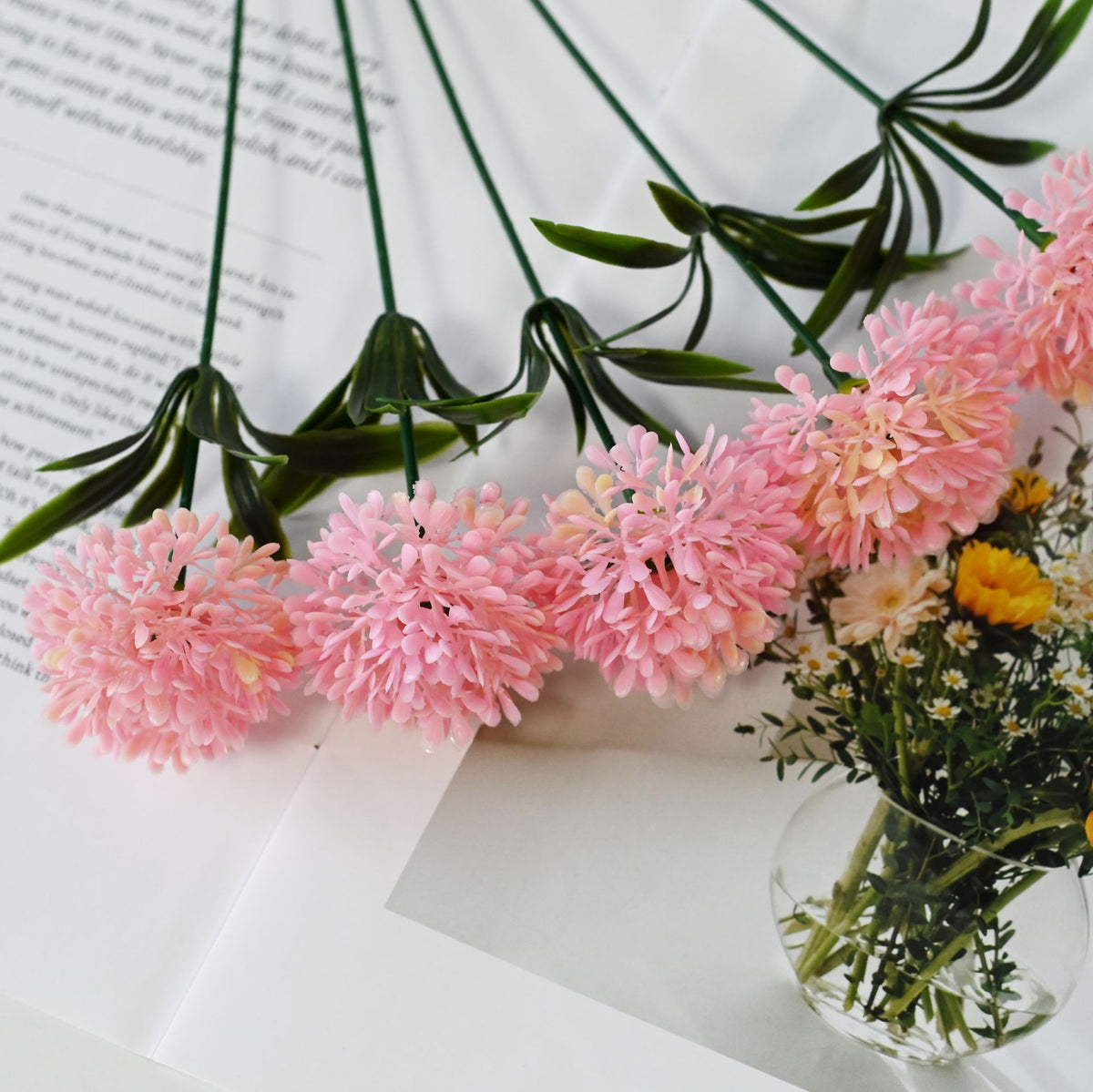 Künstliche Hortensien-Pusteblumen, 26 cm, 10 Stück, für Hochzeitsdekoration und Wohnaccessoires