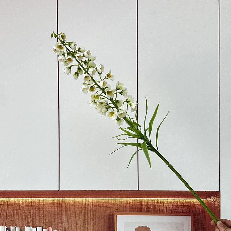 Künstliche Maiglöckchen, 76 cm, Einzelstiel mit 47 Blüten, moderne Inneneinrichtung, Wohnzimmer, Hotel, Schaufensterdekoration